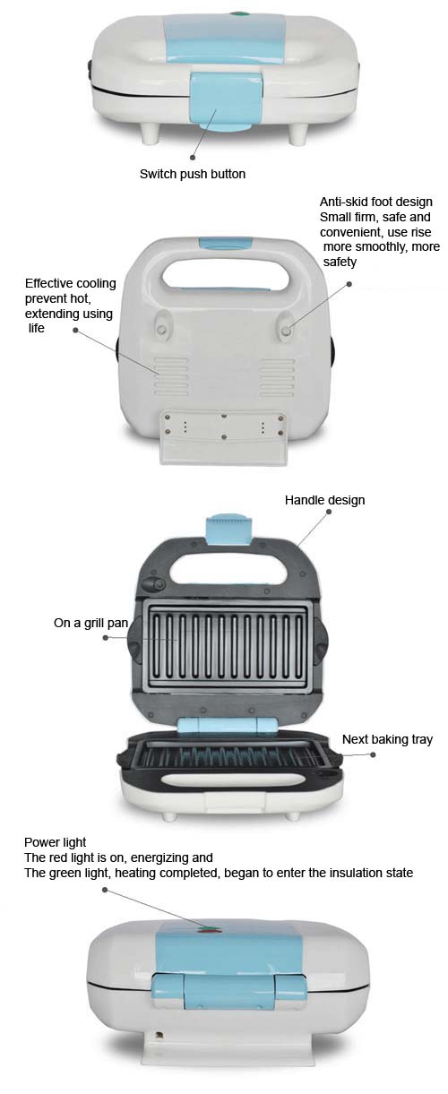 detachable sandwich maker grill waffle Non-stick coating