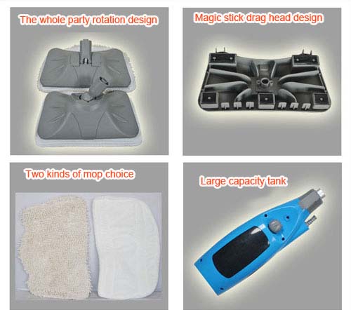 Multifunctional handheld H2O Multi Purpose Eco-friendly electric Steam Mop