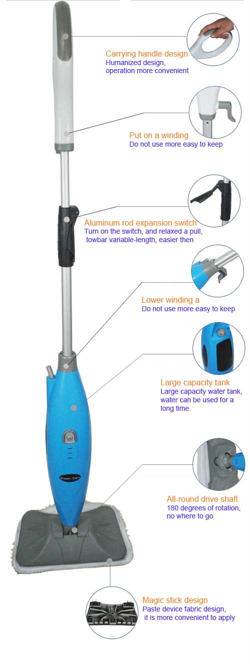 Multifunctional handheld H2O Multi Purpose Eco-friendly electric Steam Mop